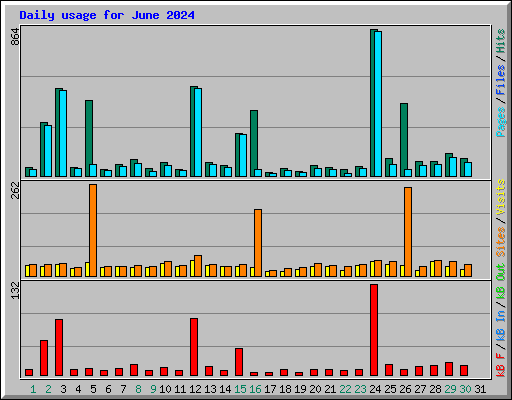 Daily usage for June 2024